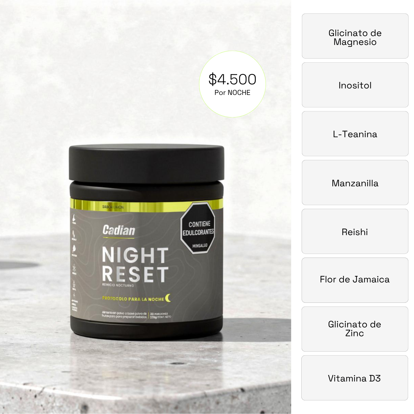 NIGHT RESET: Fórmula avanzada para un sueño reparador